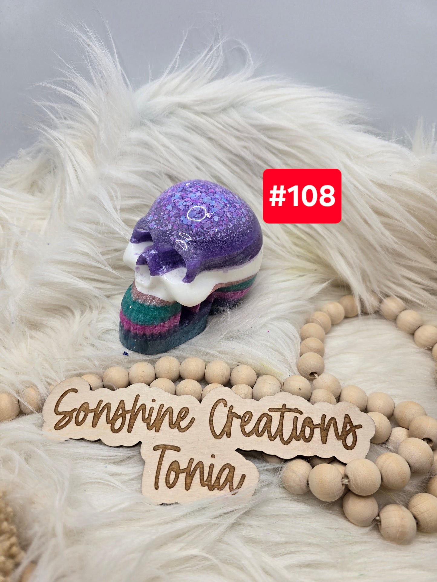 #108 Live Sale 2/01/2026 -Purple, teal, pink skull