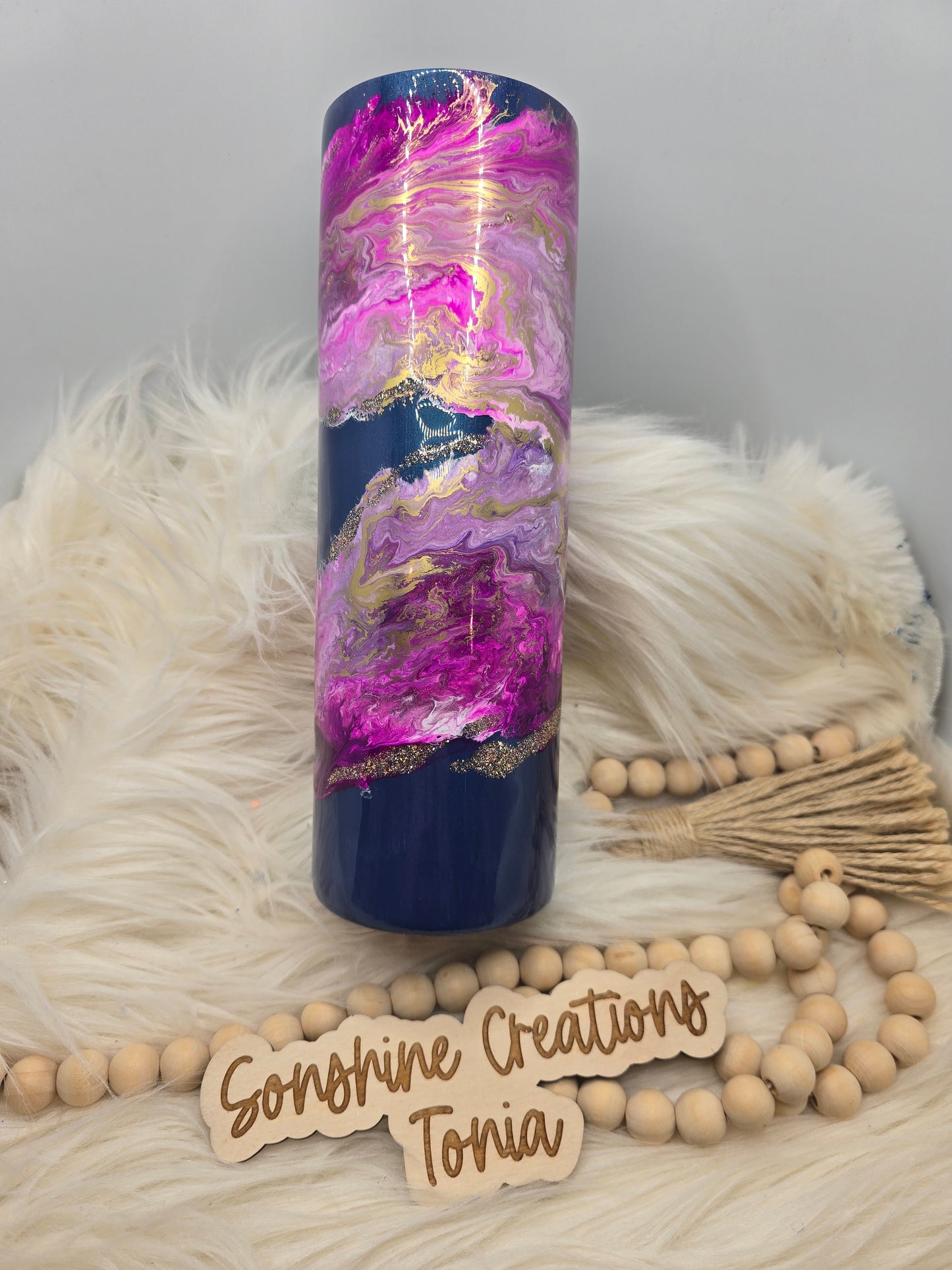 5/09/2026 - 30oz skinny- Blue micas basez purple swirl