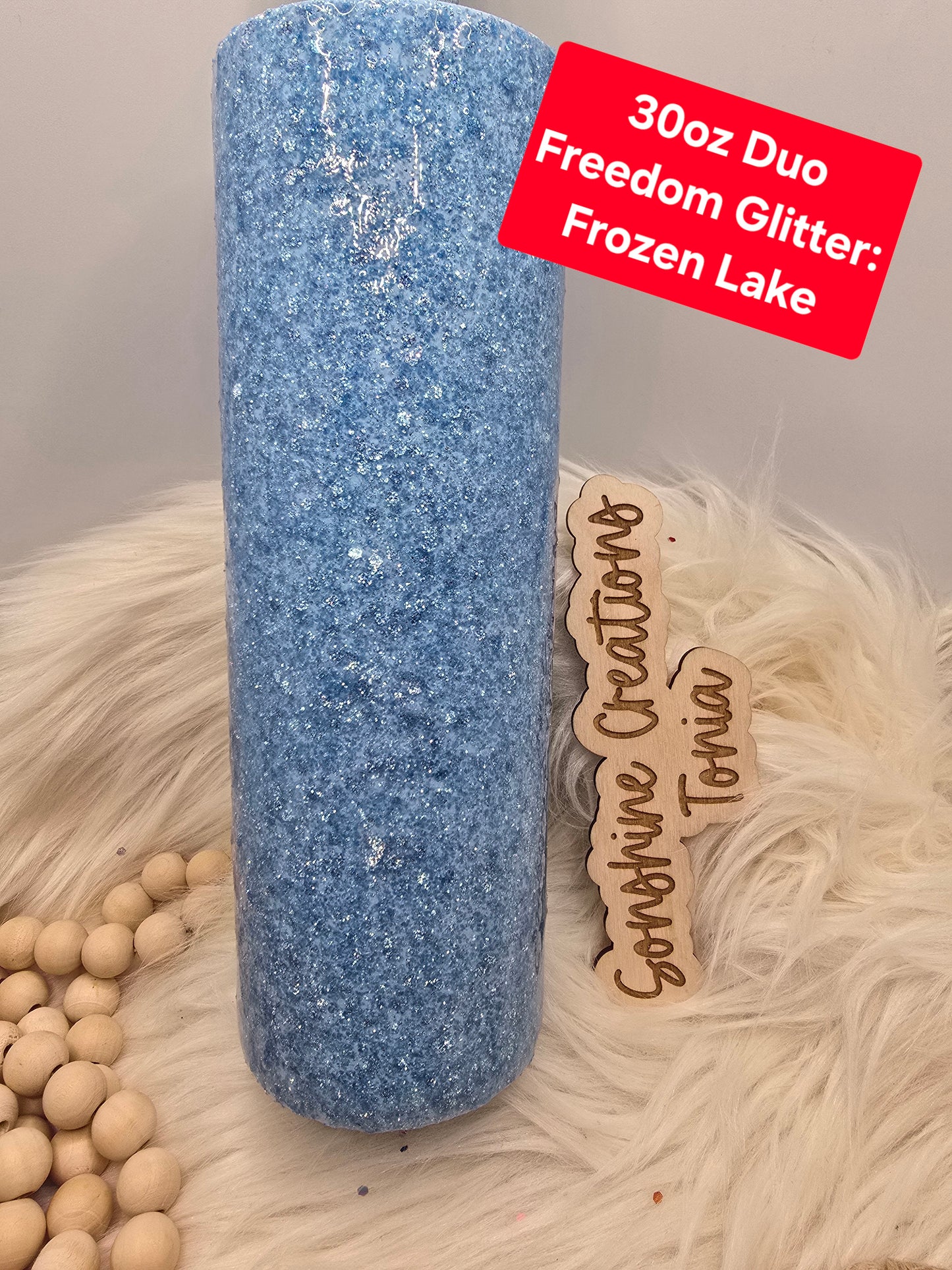 10/14/2025 7pm cst live- Custom Tuesday-  30oz Duo- Freedom Glitter: Frozen Lake