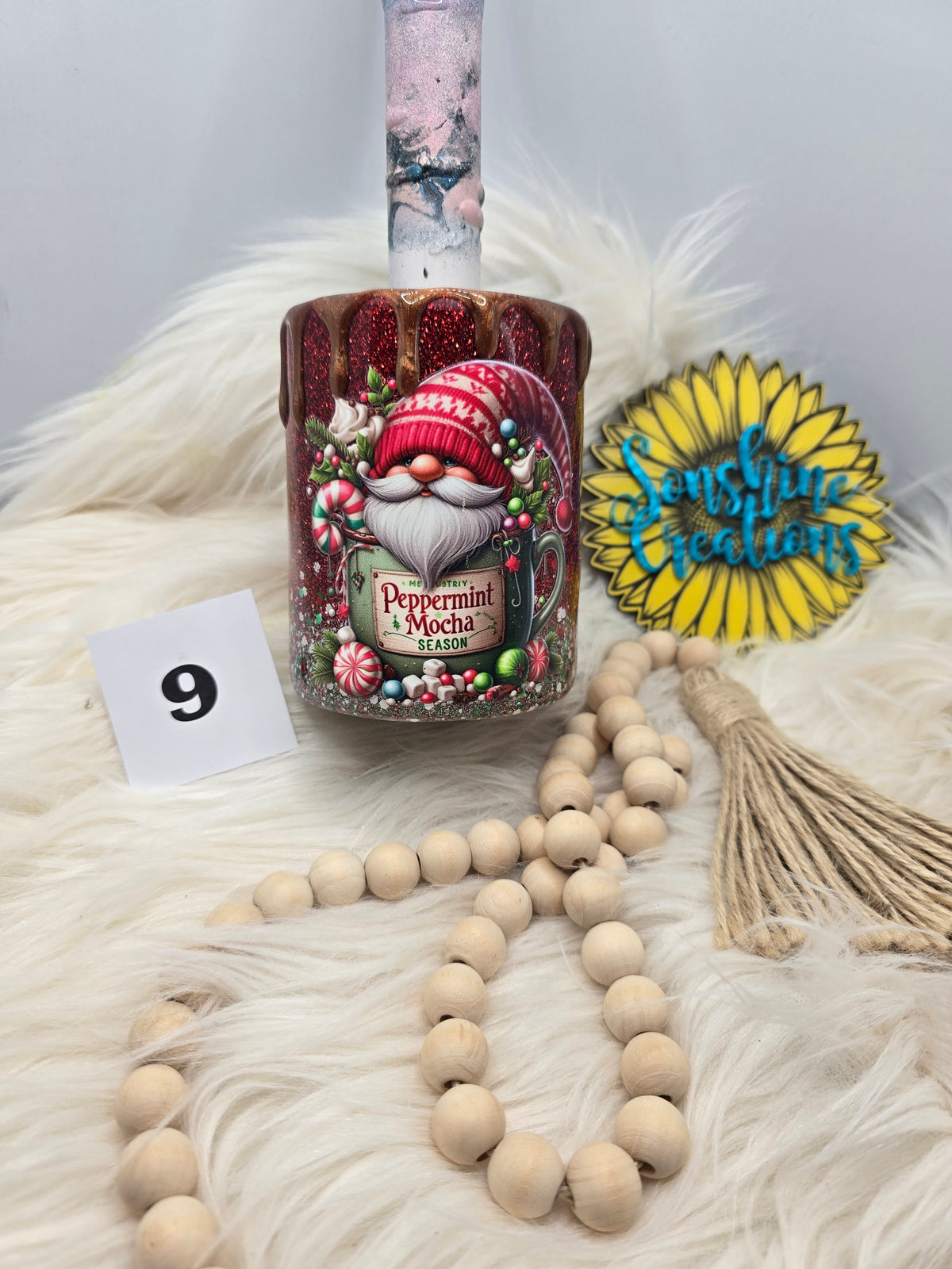#9 - 10oz Shortie - Peppermint Mocha Gnome with Drip