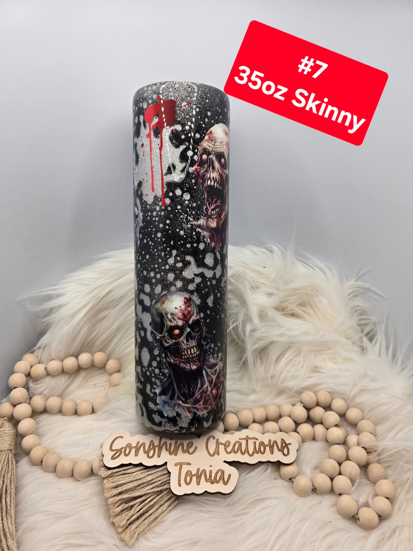 #7 Tonia's Live Creations - 35oz Skinny- Zombies powerwash