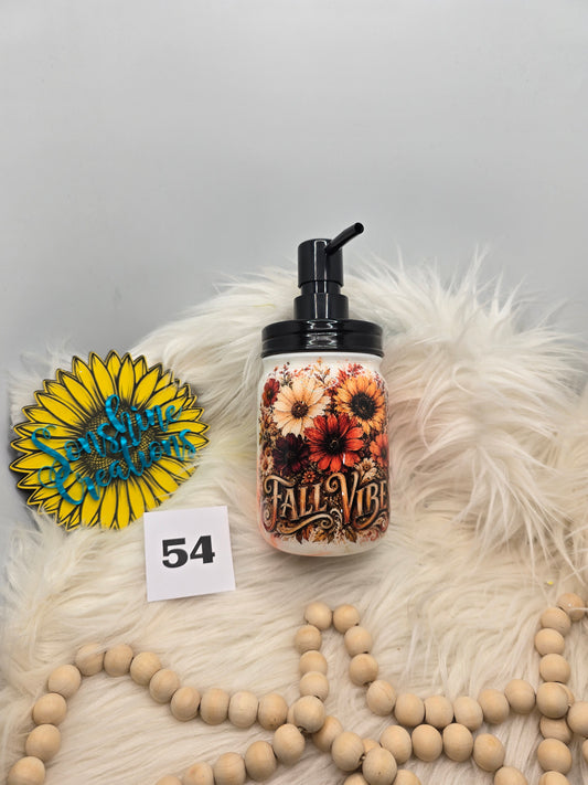 #54 - Soap Dispenser - Orange Elegance with Fall Vibes
