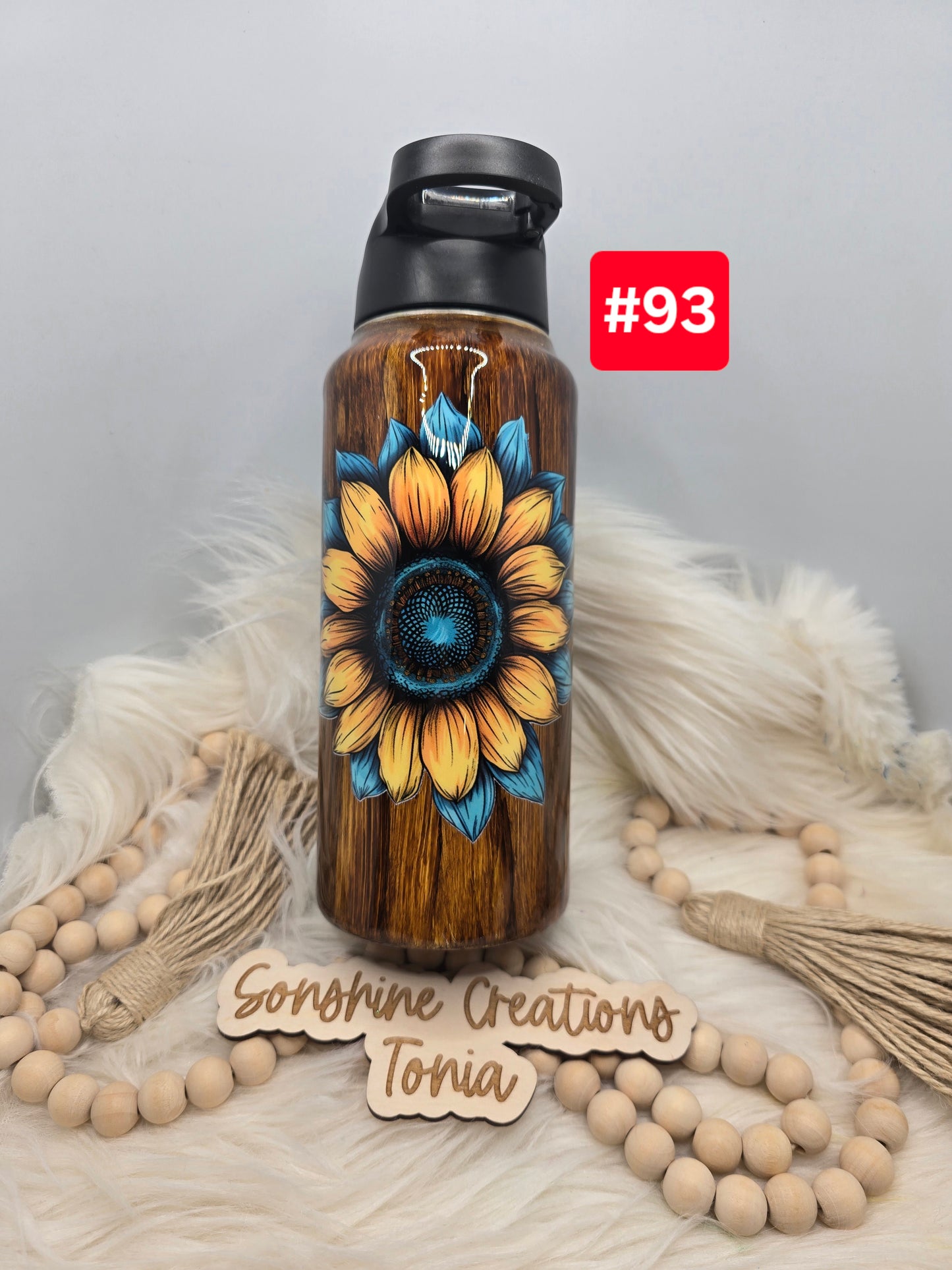 #93 Live Sale 3/15/2026 - 32oz Hydro duo- woodgrain- sunflowers