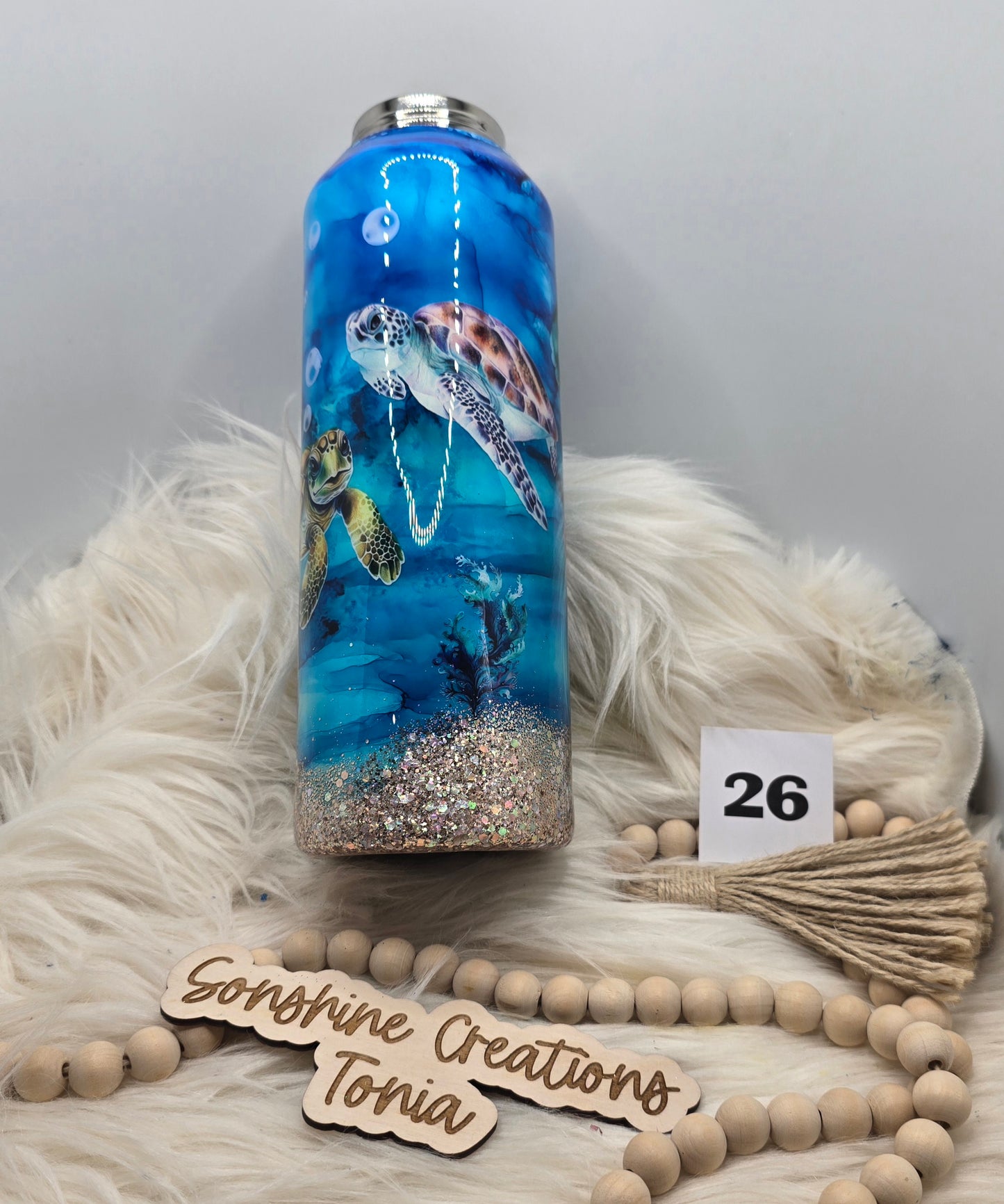 #26 Live Sale 5/31/2026 - 40oz Hydro Duo- London fog- Turtles under the sea