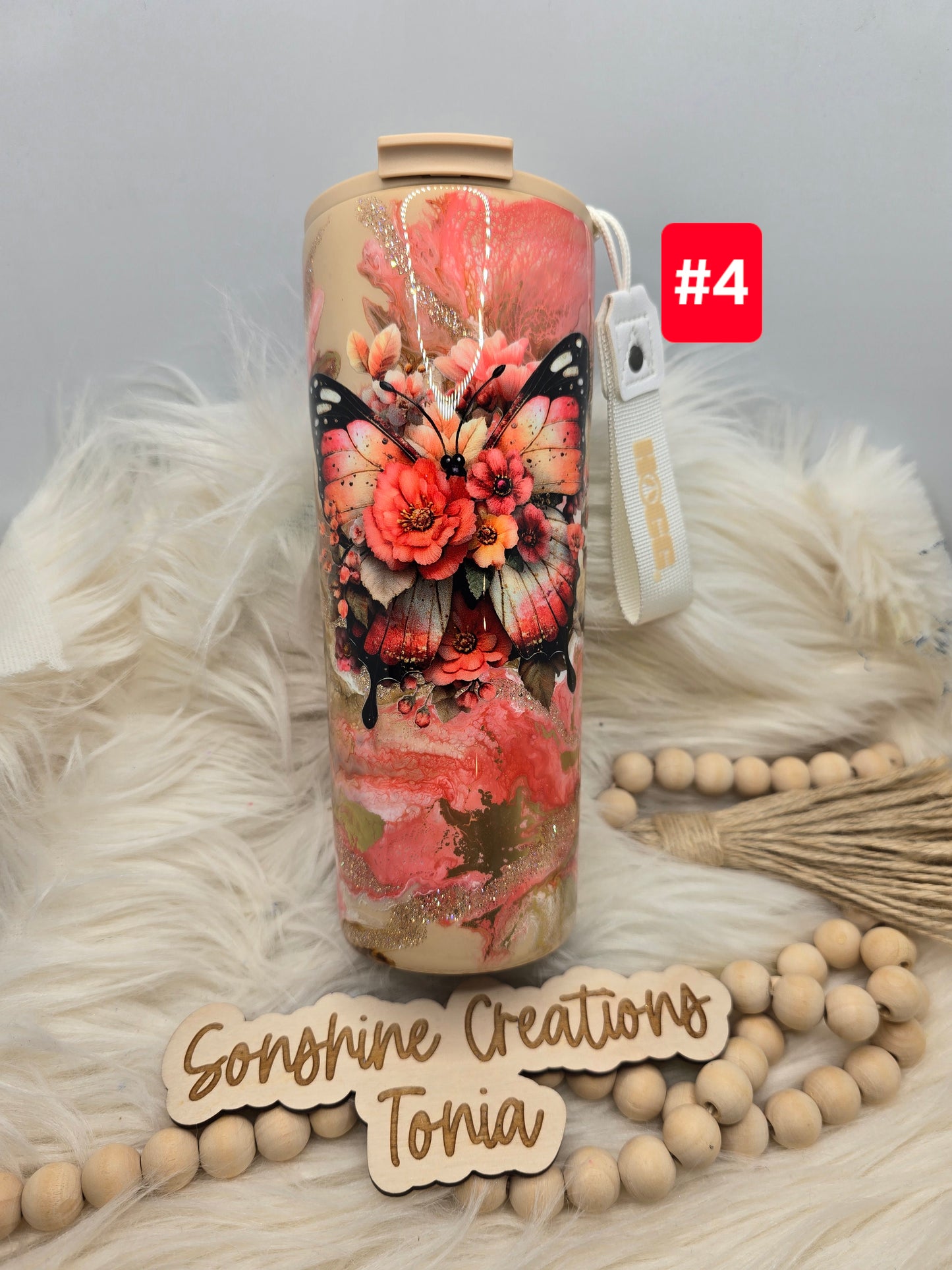#04 Live Sale 5/03/2026 - 24oz Dual Flip- Coral Butterfly