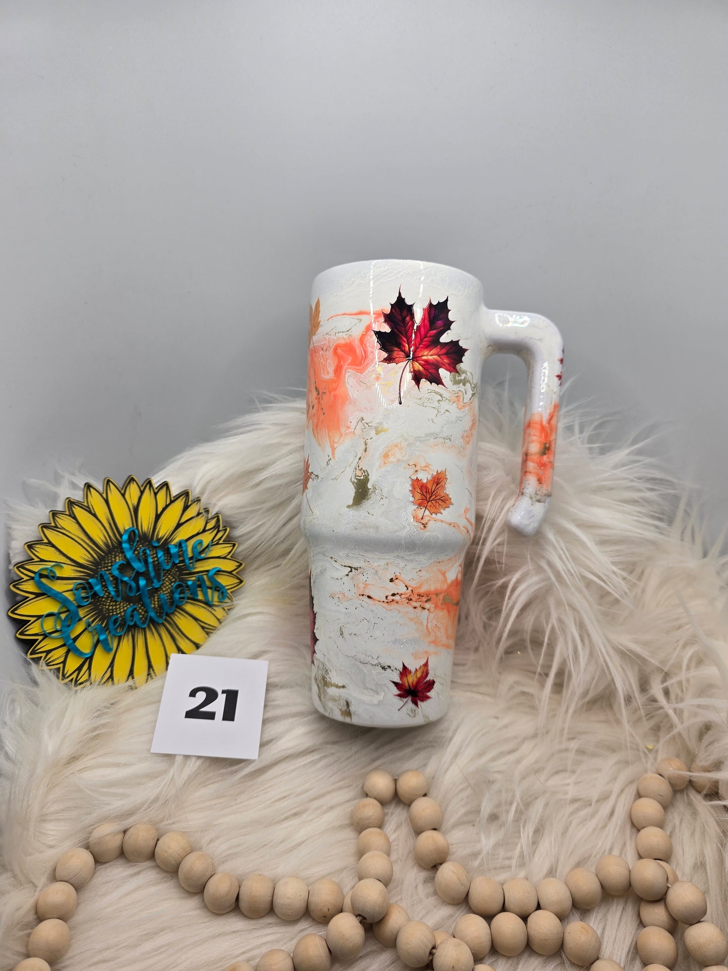 #21 - 30oz Grippy - Orange Elegance with Hello Fall