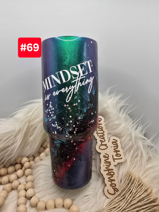 LIVE SALE 5/042025 - #69- 40oz Handle:  Boujee "Mindset is everything"