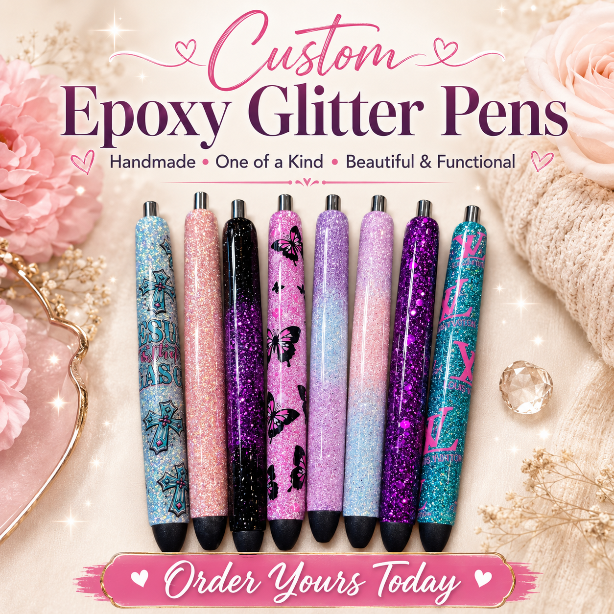 Pre-Order: Custom Glitter Pen