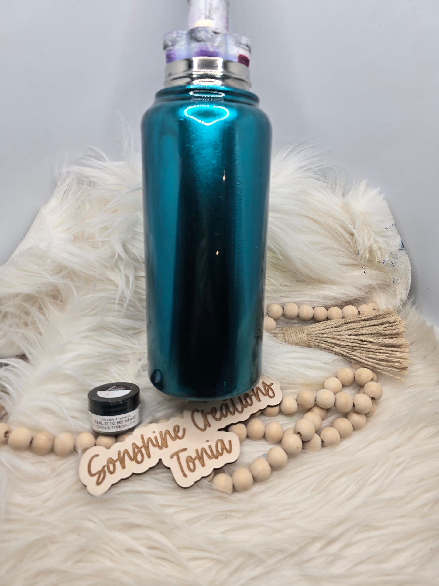 Live Hydrodipping base 4/23/26  7pm cst live- 32oz Hydro sport duo- Siete pigment- Teal it to my heart