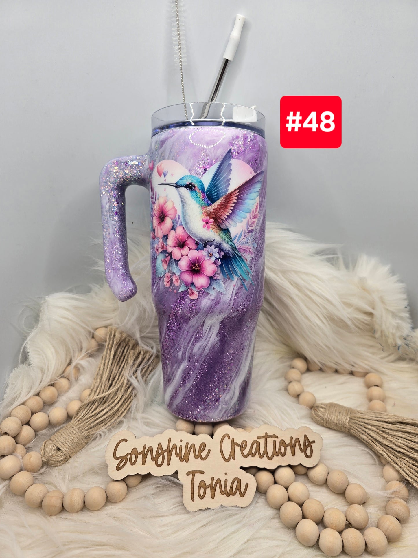 #48 Live Sale 3/15/2026 - 30oz Grippy- Purple Milkyway- Hummingbird