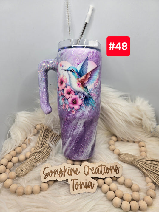 #48 Live Sale 3/15/2026 - 30oz Grippy- Purple Milkyway- Hummingbird
