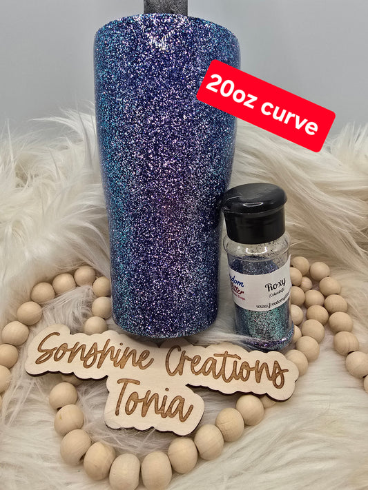 Live Hydrodipping base 12/01/25  7pm cst live-  20oz Curve- Freedom Glitter: Roxy