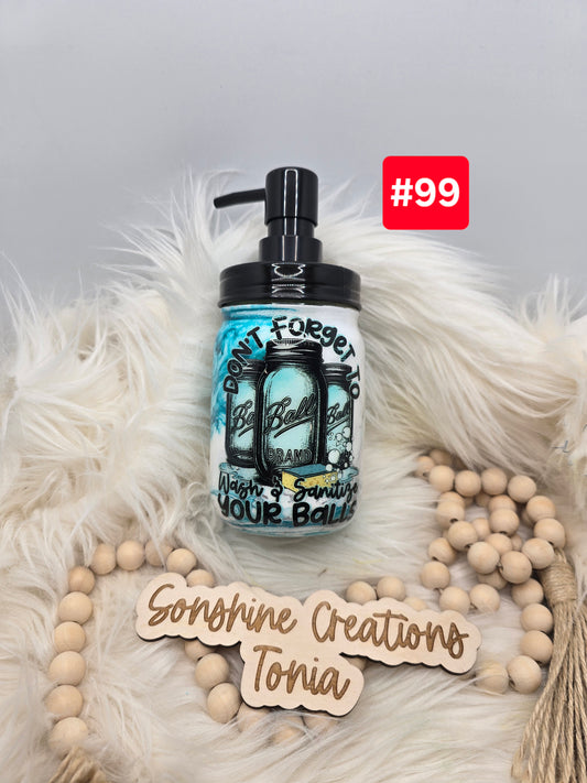 #99-Live Sale 12/07/2025 - 16oz soap dispenser- Teal elegance- Don't forget to wash and sanitize your balls