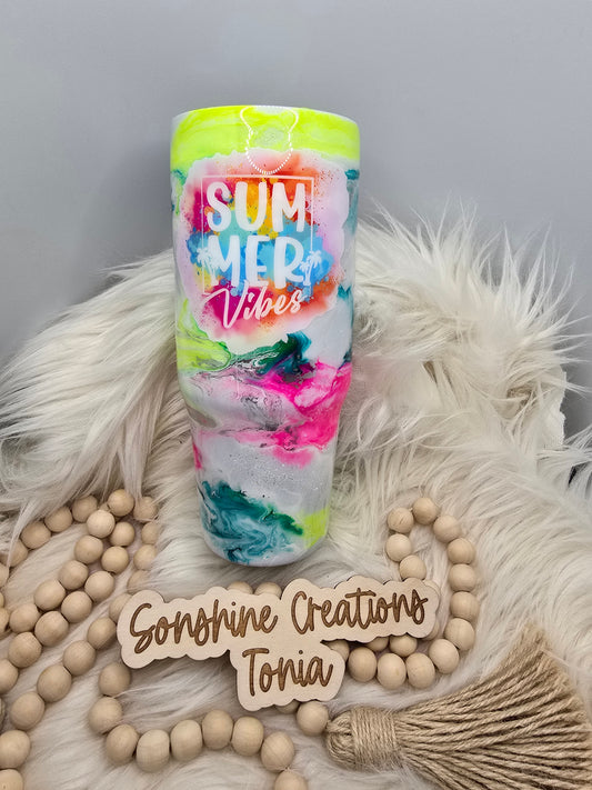Birthday Drop 06/06/2025 -30oz Clipmate- Neon Summer vibes Elegance