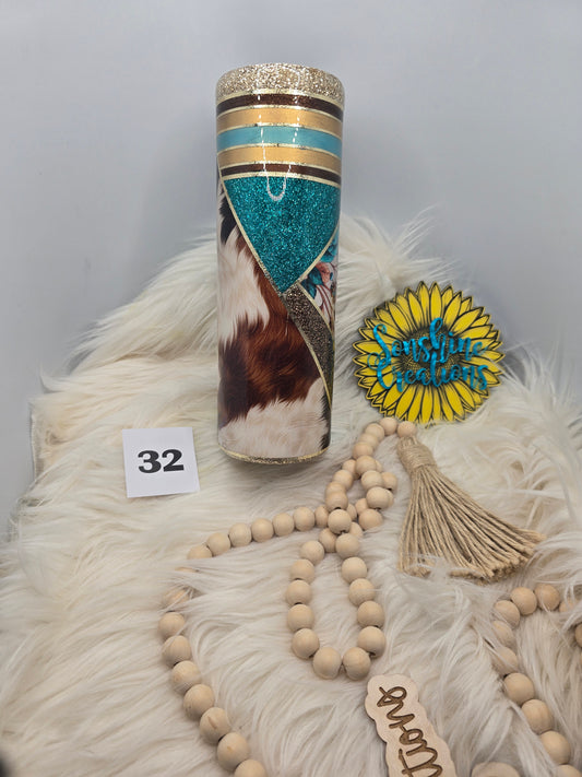 #32 - 30oz Skinny - Western Mixed Media