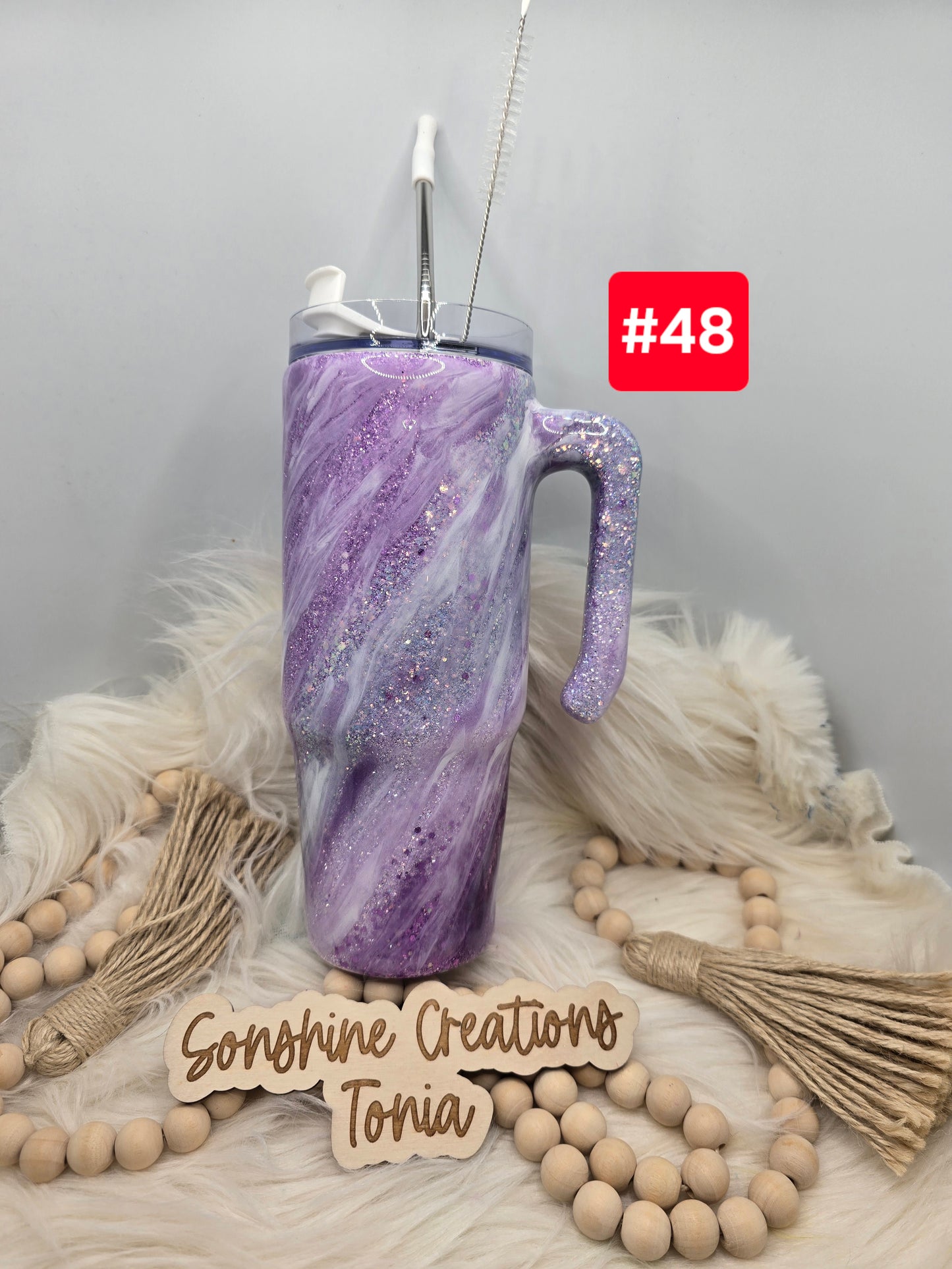 #48 Live Sale 3/15/2026 - 30oz Grippy- Purple Milkyway- Hummingbird