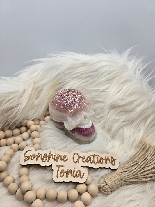LIVE SALE 5/042025 -Epoxy skull: Rose