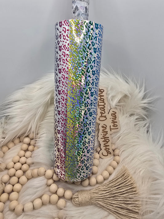 LIVE HYDRO DIP BASE 06/16/2025- 35oz Duo- Holographic Rainbow Leopard foil