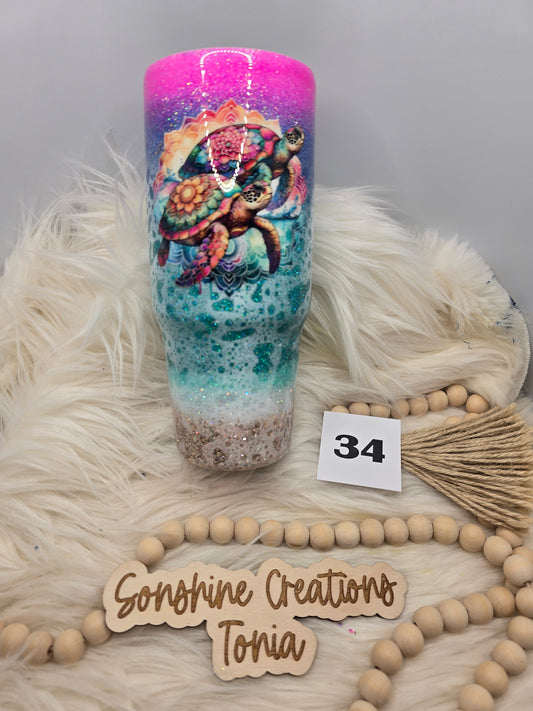 #34 Live Sale 5/31/2026 - 30oz Clipmate- Beach ombre power wash- Turtles