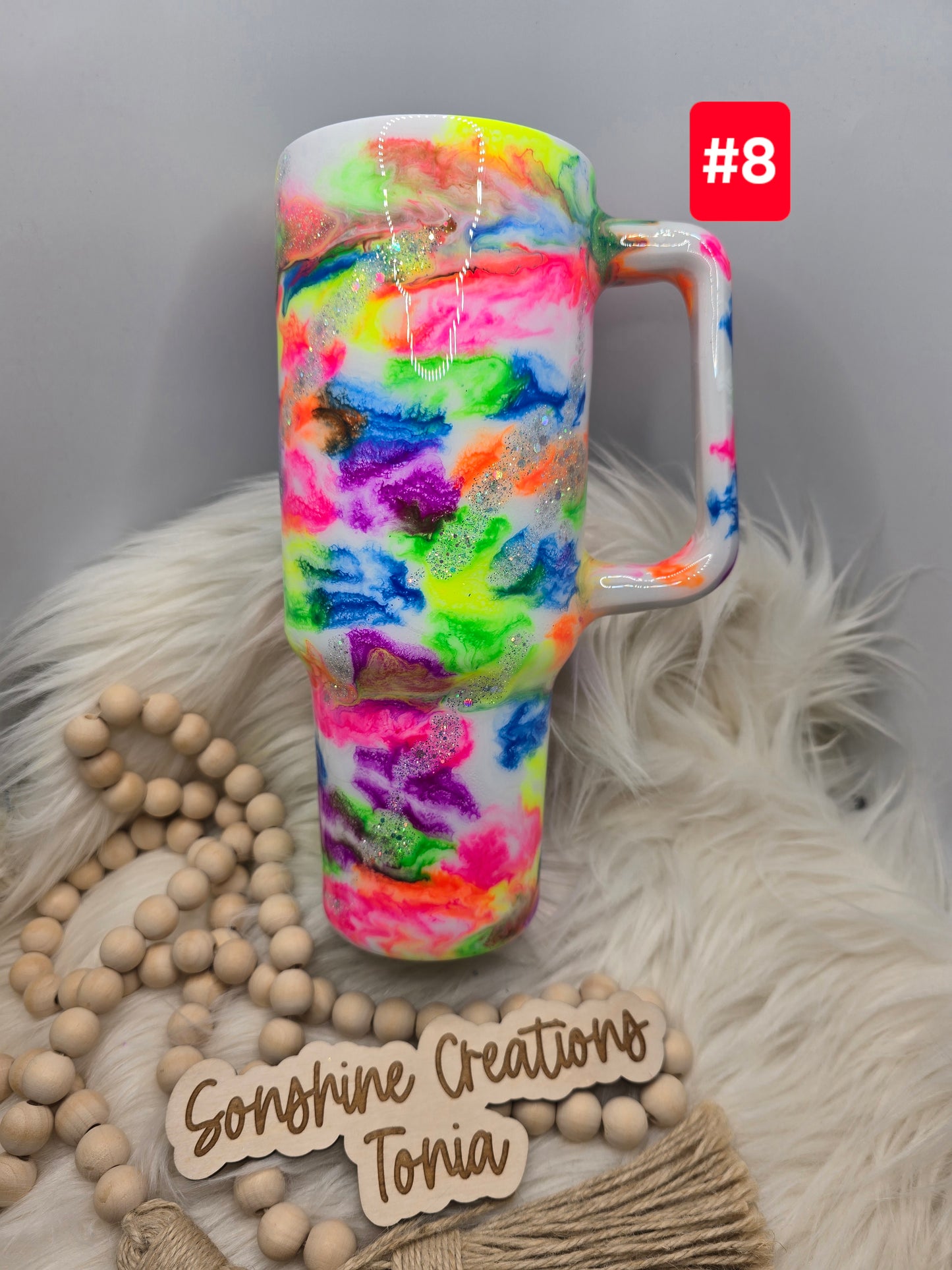 #8- Live Sale 07/13/2025 - 40oz Handle- Neon Summer Vibes