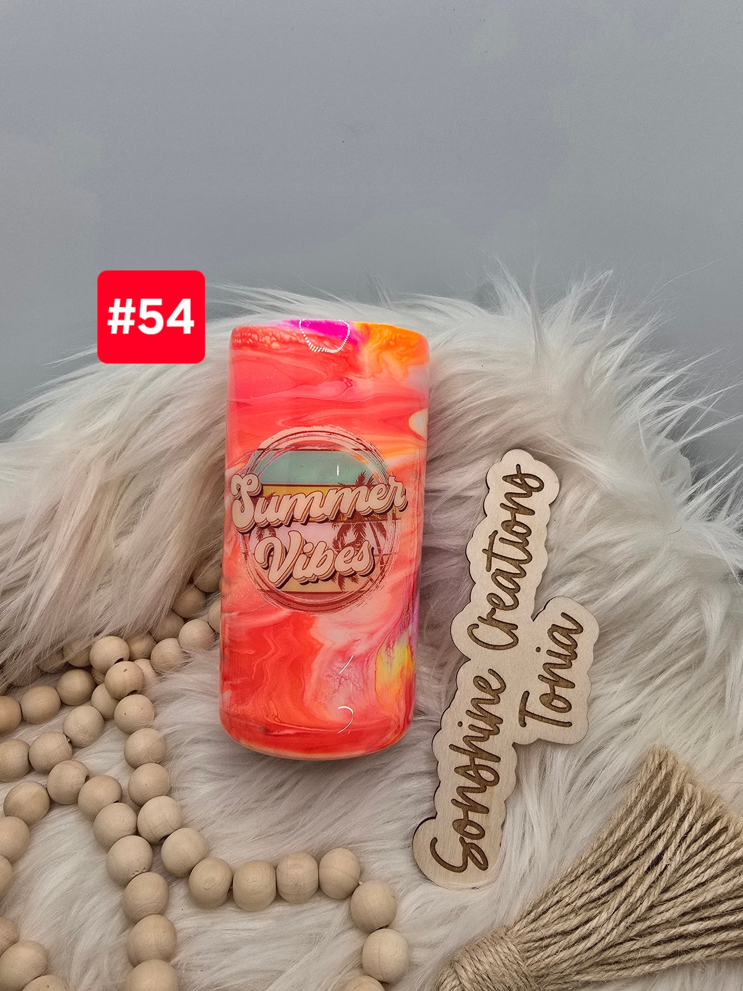 LIVE SALE 5/042025 - #54- 12oz Slim Can coozie duo: Summer Vibes