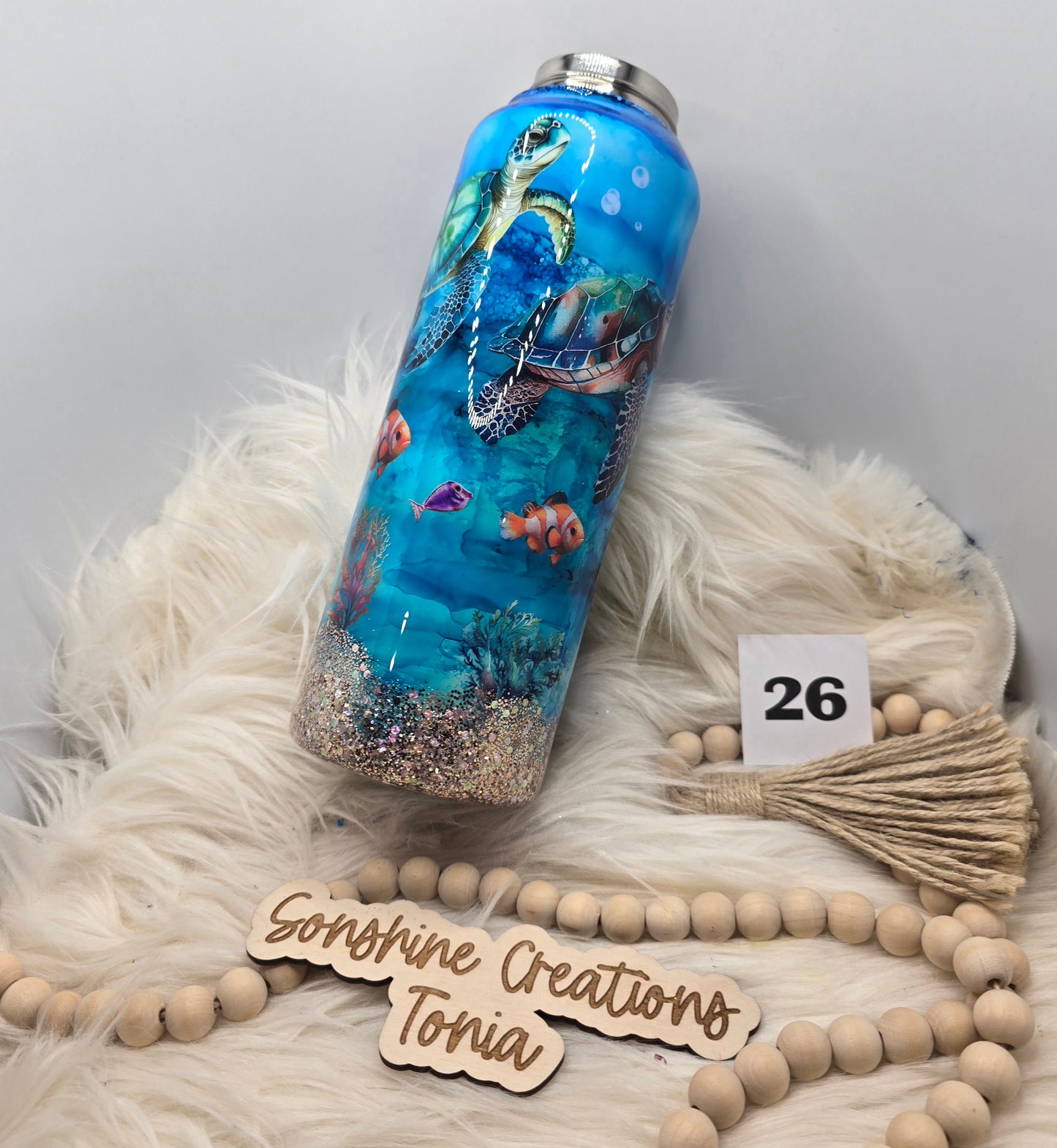 #26 Live Sale 5/31/2026 - 40oz Hydro Duo- London fog- Turtles under the sea