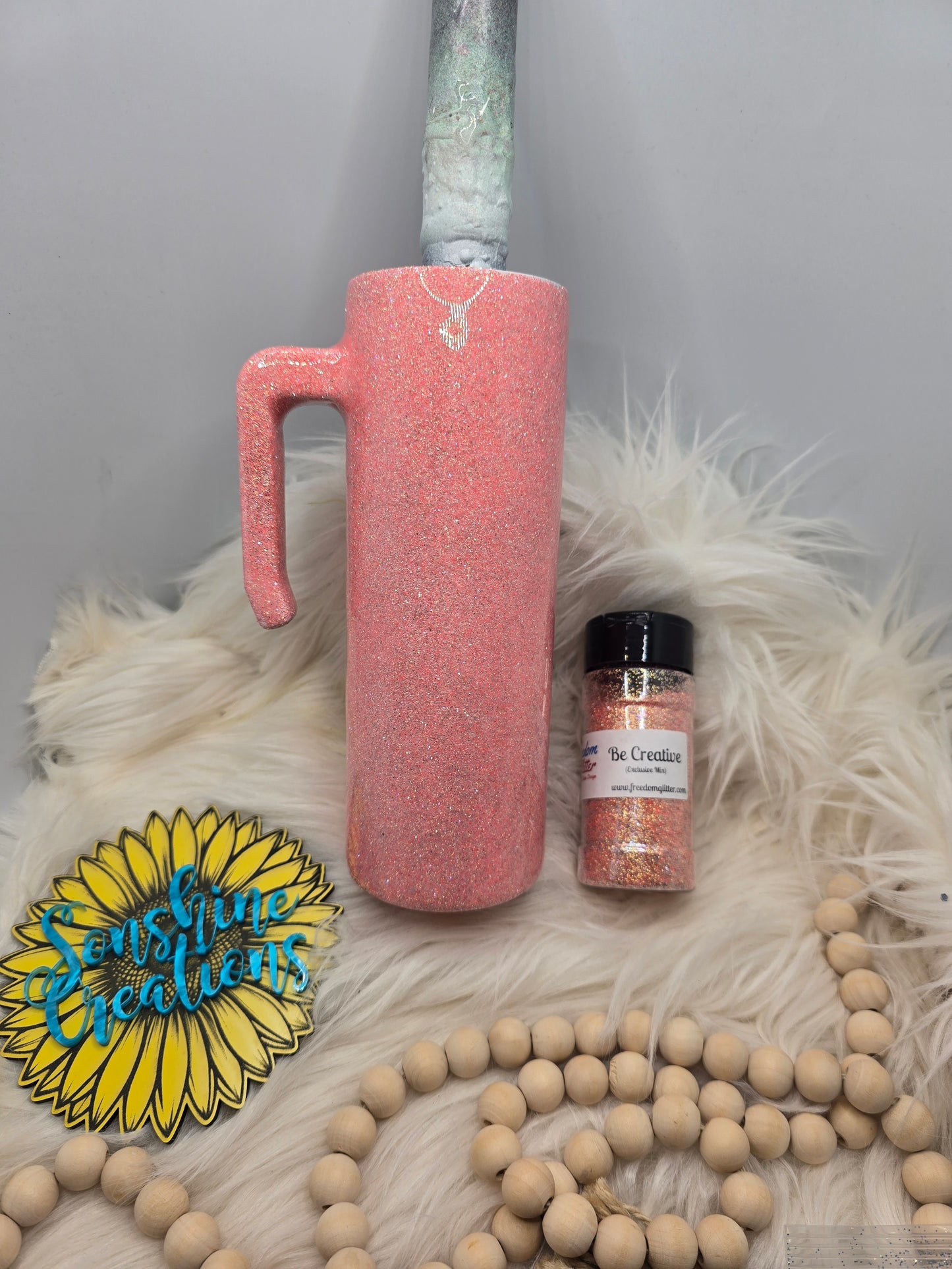 Live Hydrodipping base 8/25/26  7pm cst- 20oz Skinny Handle- Freedom Glitter: Be Creative