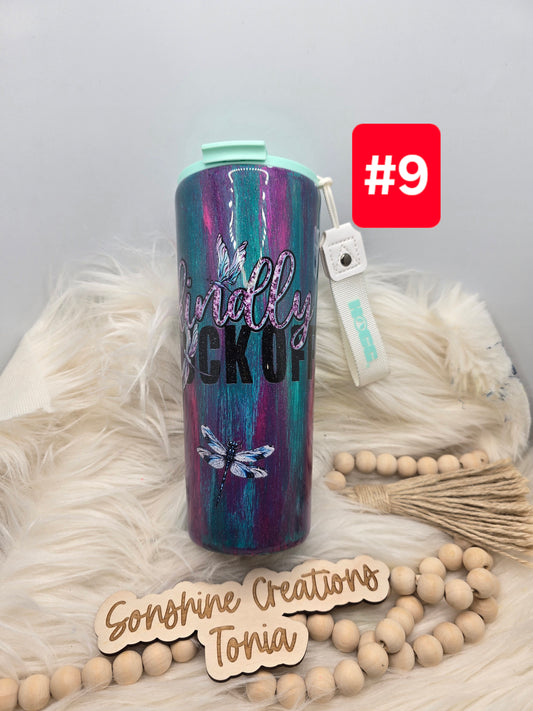 #09 Live Sale 5/03/2026 - 24oz Dual Flip- Brush Stroke- "Kindly F off"