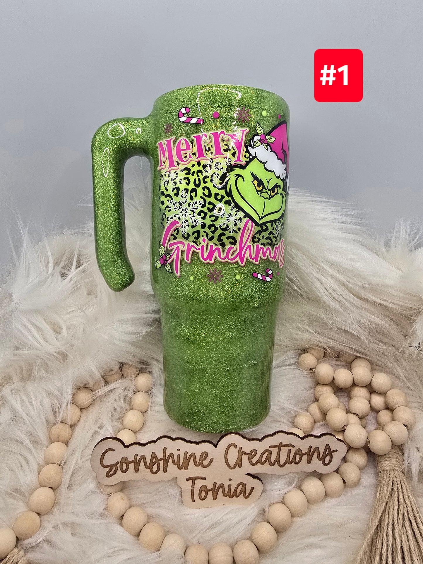 #1--Live Sale 12/07/2025 - 30oz Grippy- Green Man Light up cup