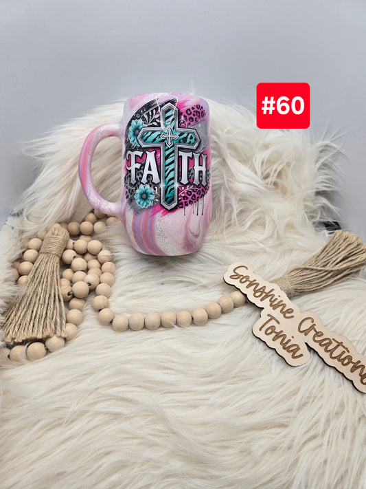 #60- Live Sale 09/14/2025 - 16 oz. Mug: Faith Cross Hydro Dip