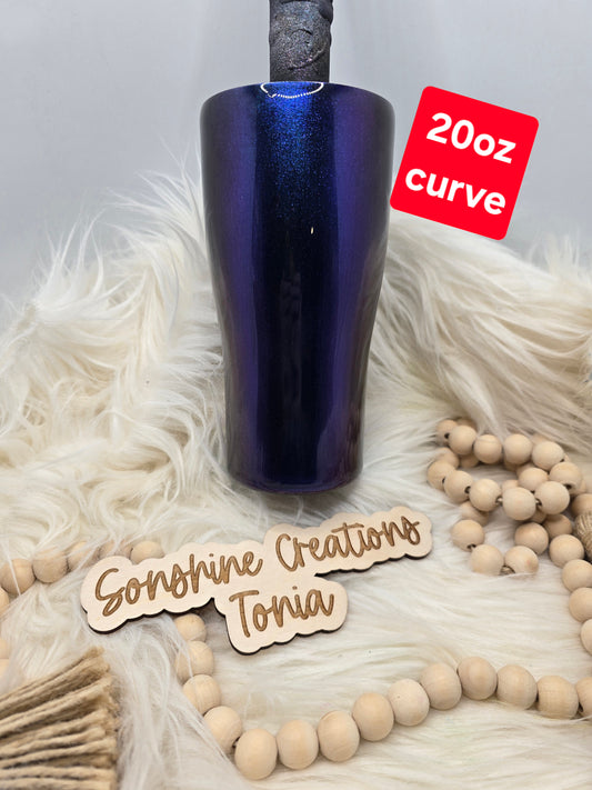 Live Hydrodipping base 12/30/25  7pm cst live- 20oz Curve- Freedom Mica: Ultra violet