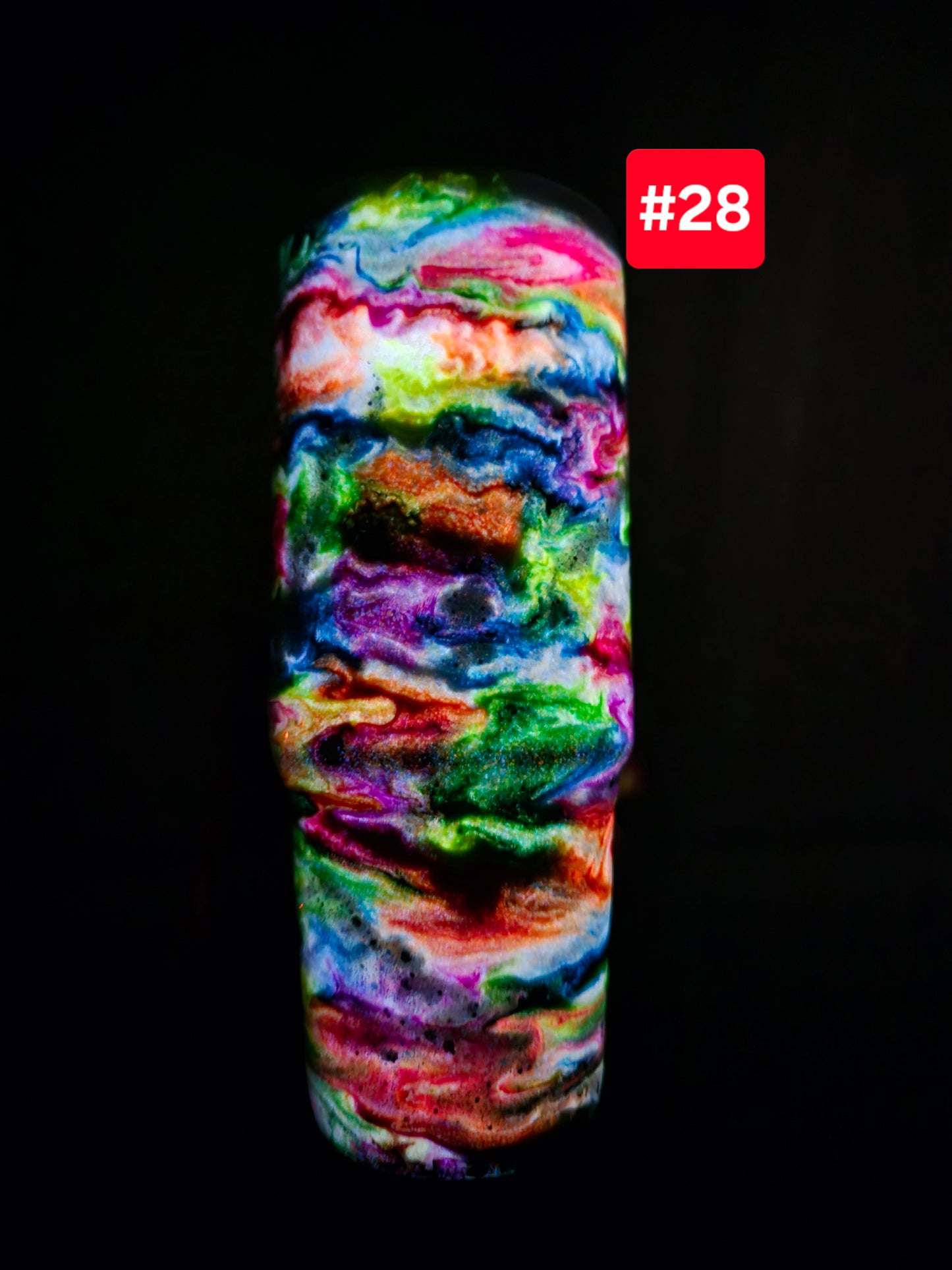 #28- Live Sale 07/13/2025 -  30oz Clipmate- Neon Swirl (Glow)