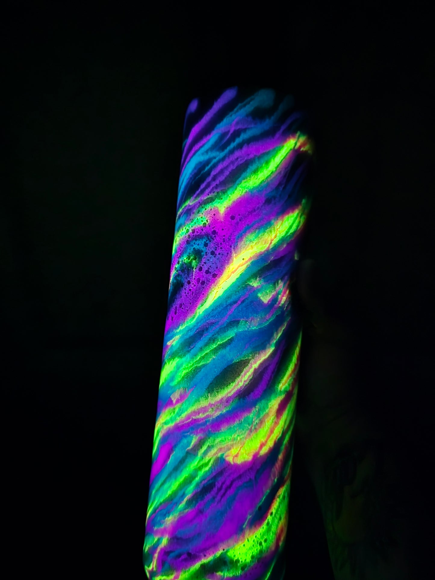 #53 Tonia's Live Creations : 35oz Skinny- Neon Glow Graffiti **Decal can be added**