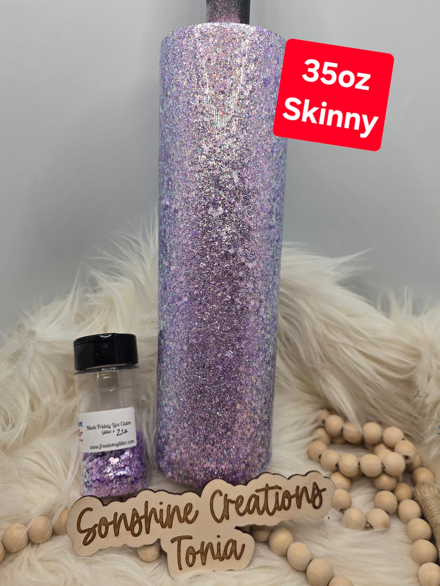 01/06/25  7pm cst live- Custom Tuesday- 35oz Skinny- Freedom Glitter: Seas the day