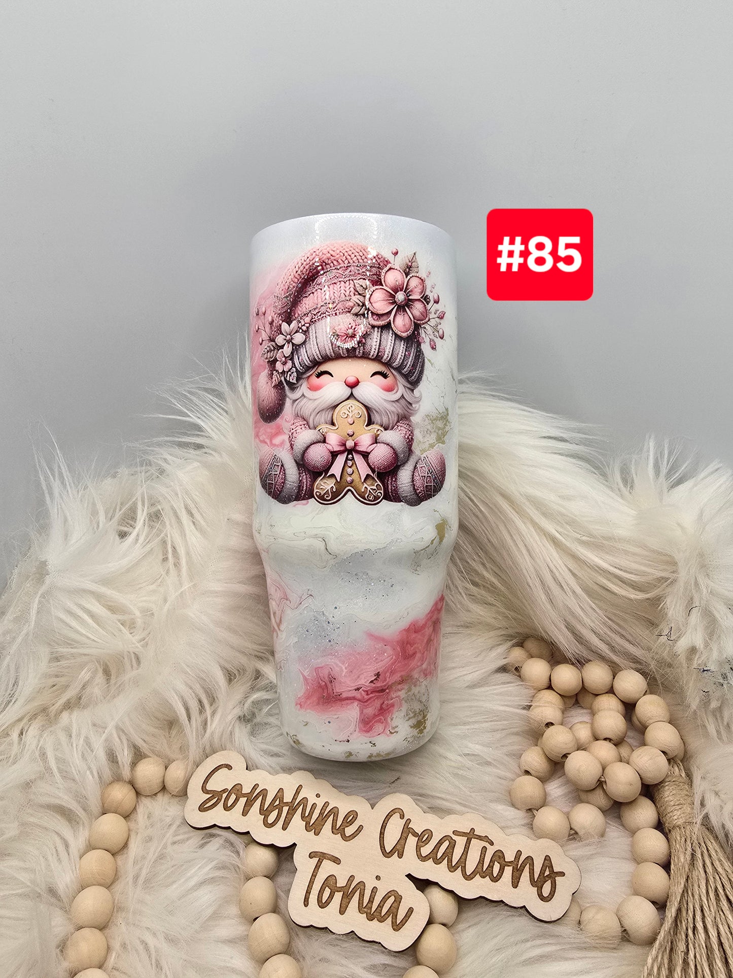 #85-Live Sale 12/07/2025 - 30oz Clipmate- Pink elegance- Pink Gnome