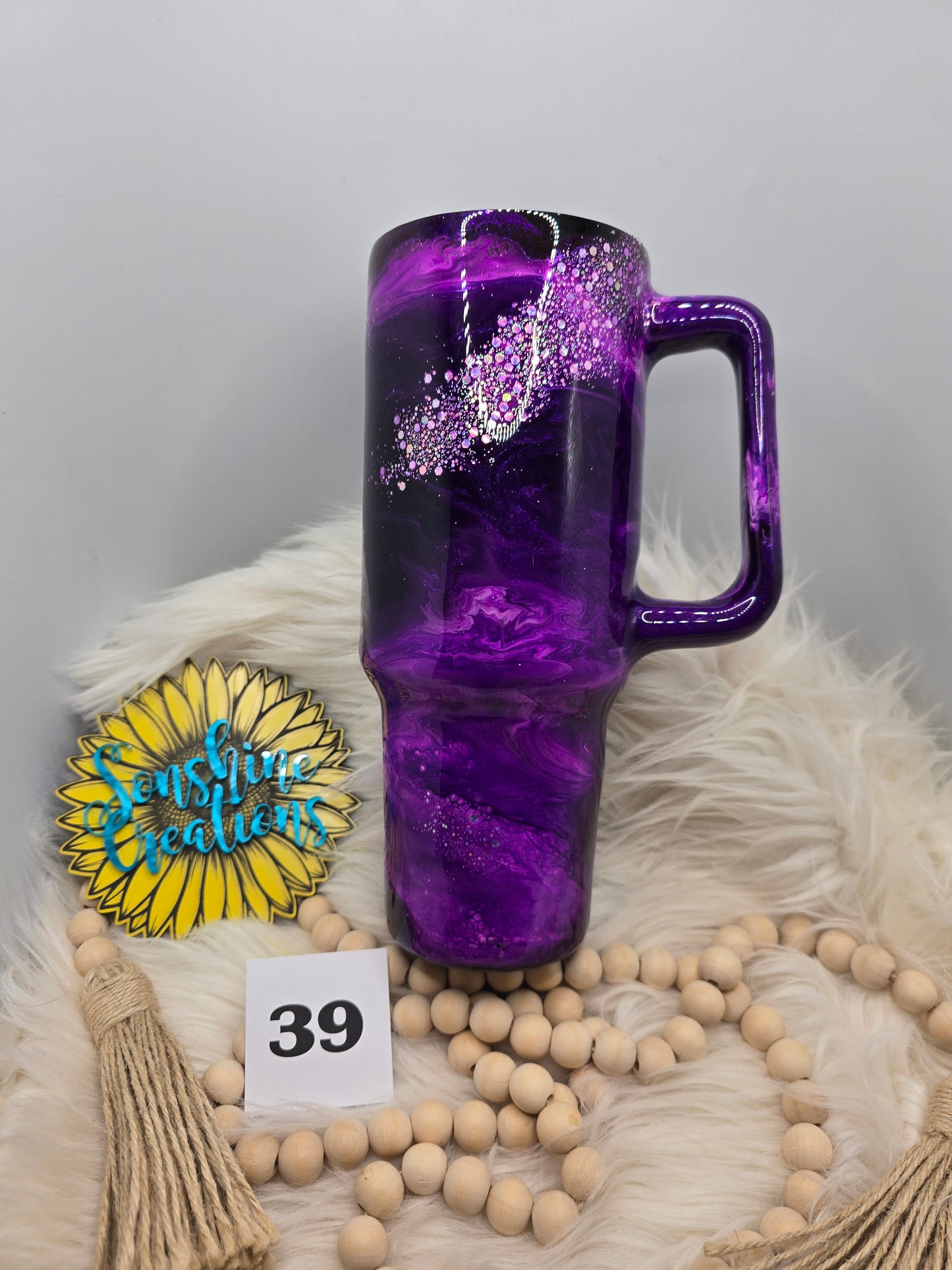 #39- 40oz Handle- Purple Rain