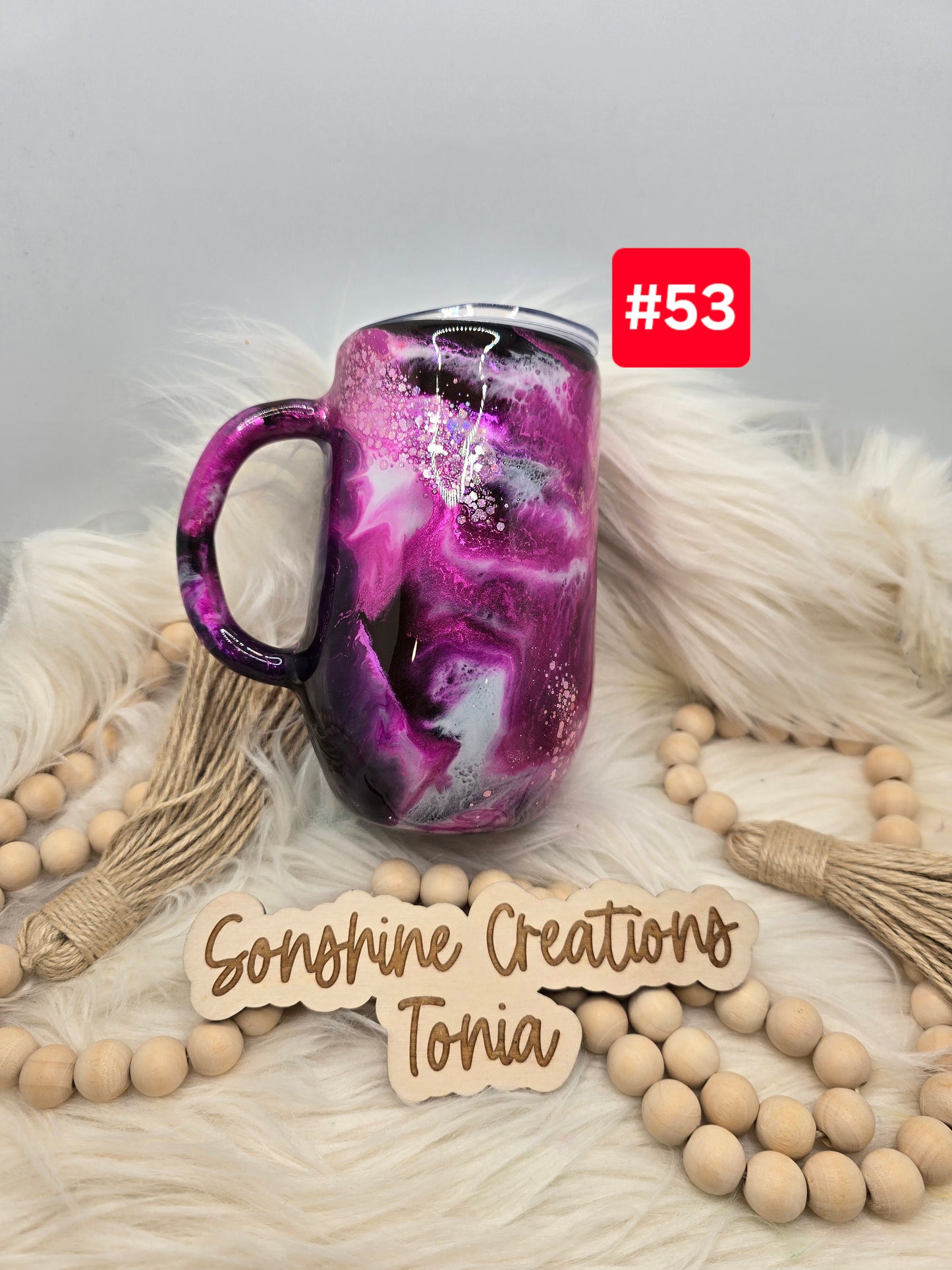 #53Live Sale 3/15/2026 - 16oz Cofee mug- Pink Passion
