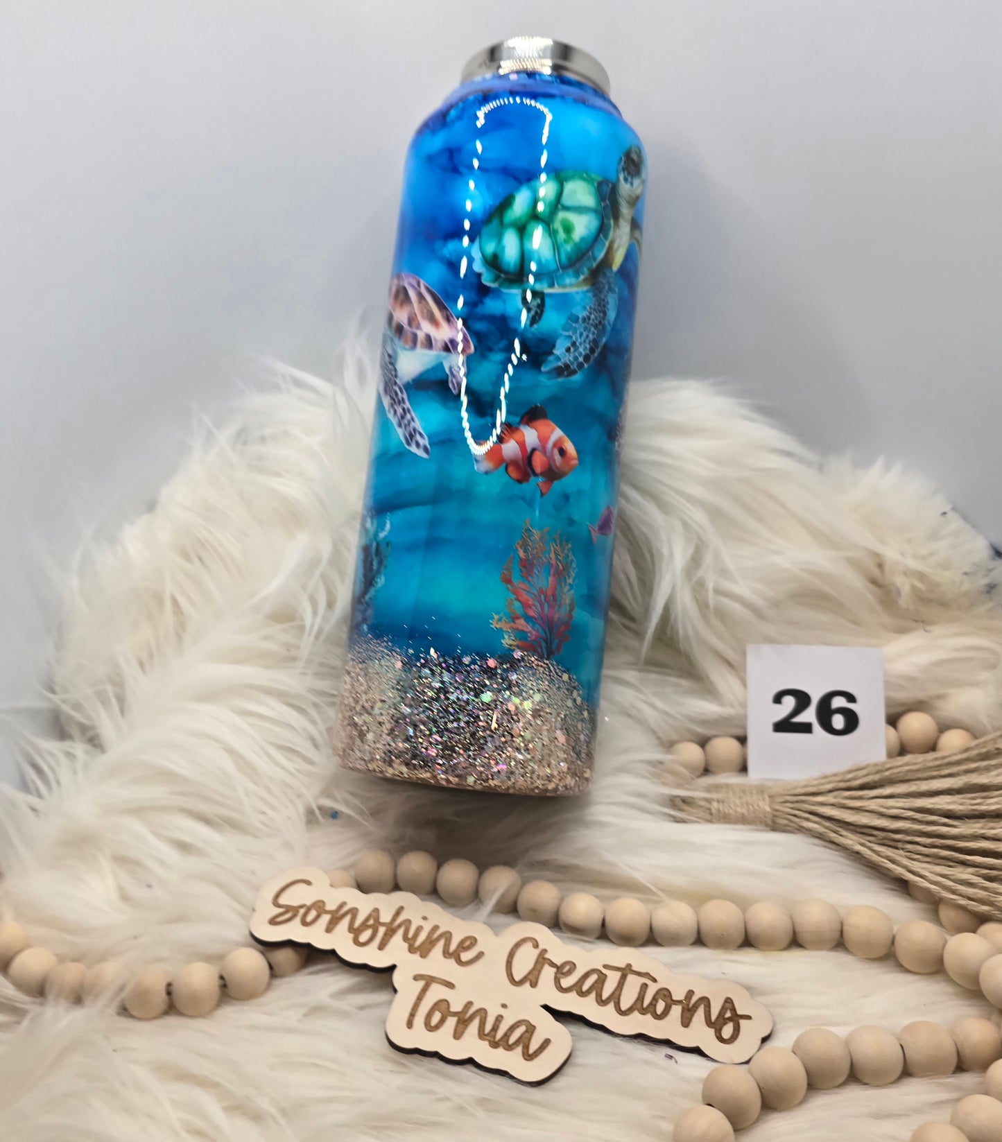 #26 Live Sale 5/31/2026 - 40oz Hydro Duo- London fog- Turtles under the sea