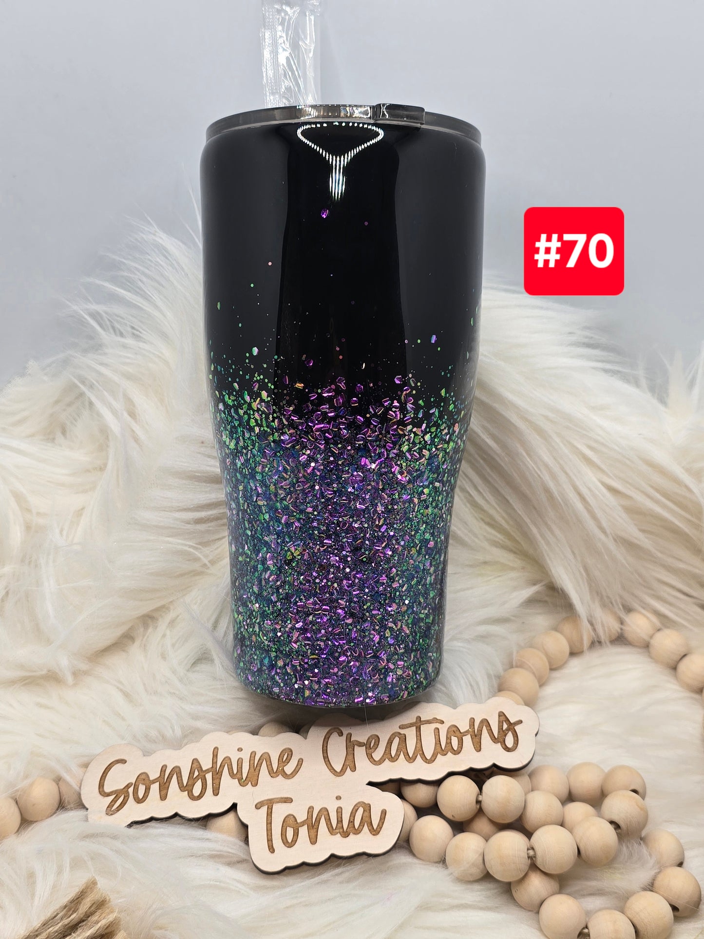 #70 Live Sale 2/01/2026 - 30oz Curve- Purple glitter- Just Breathe