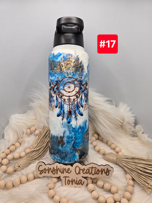#17  Live Sale 3/15/2026 - 40oz Hydro duo- Blue Marble- Dreamcatcher