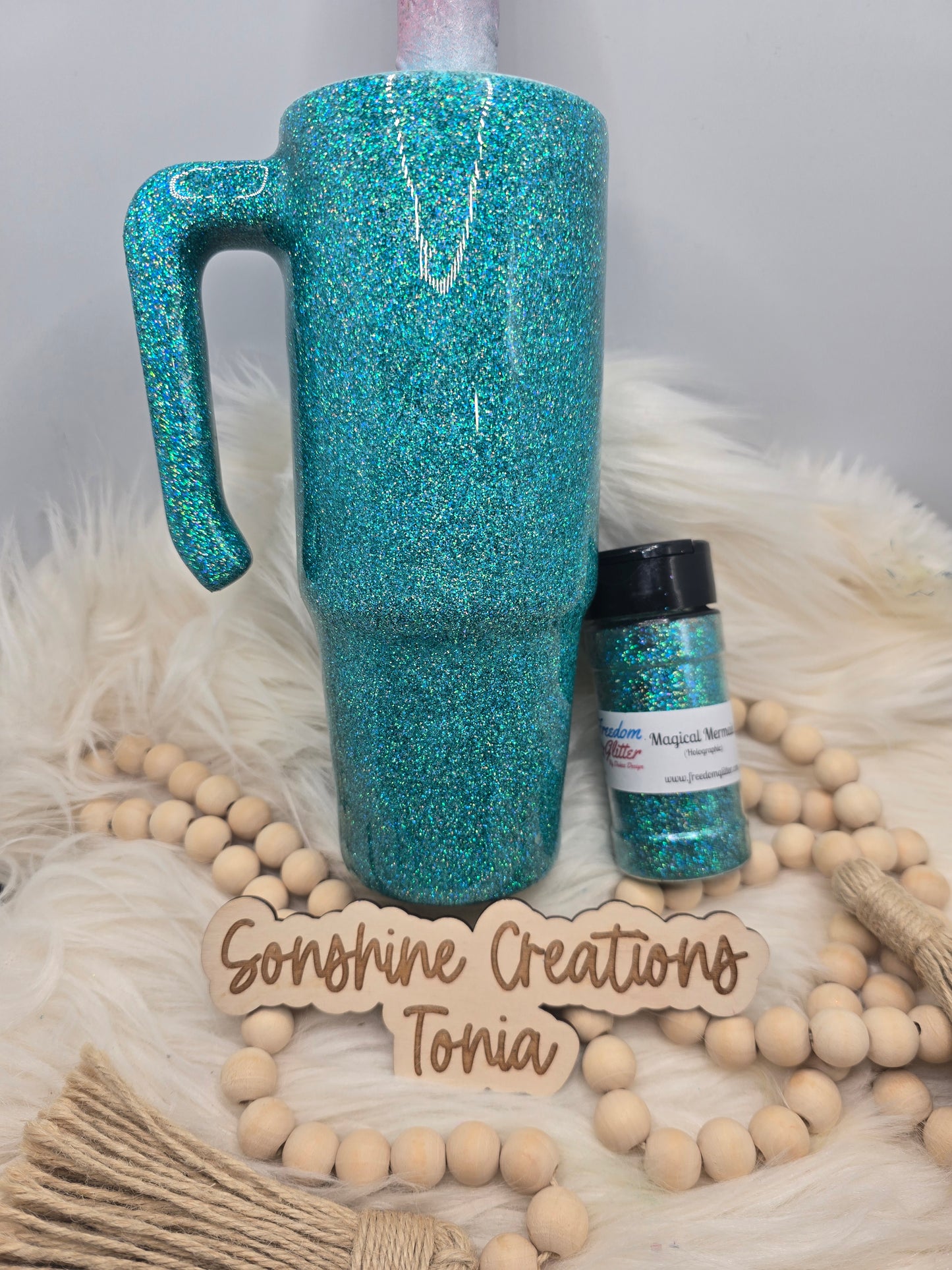 Live Hydrodipping base 6/30/26  7pm cst live- 30oz Grippy- Freedom Glitter: Magical Mermaid