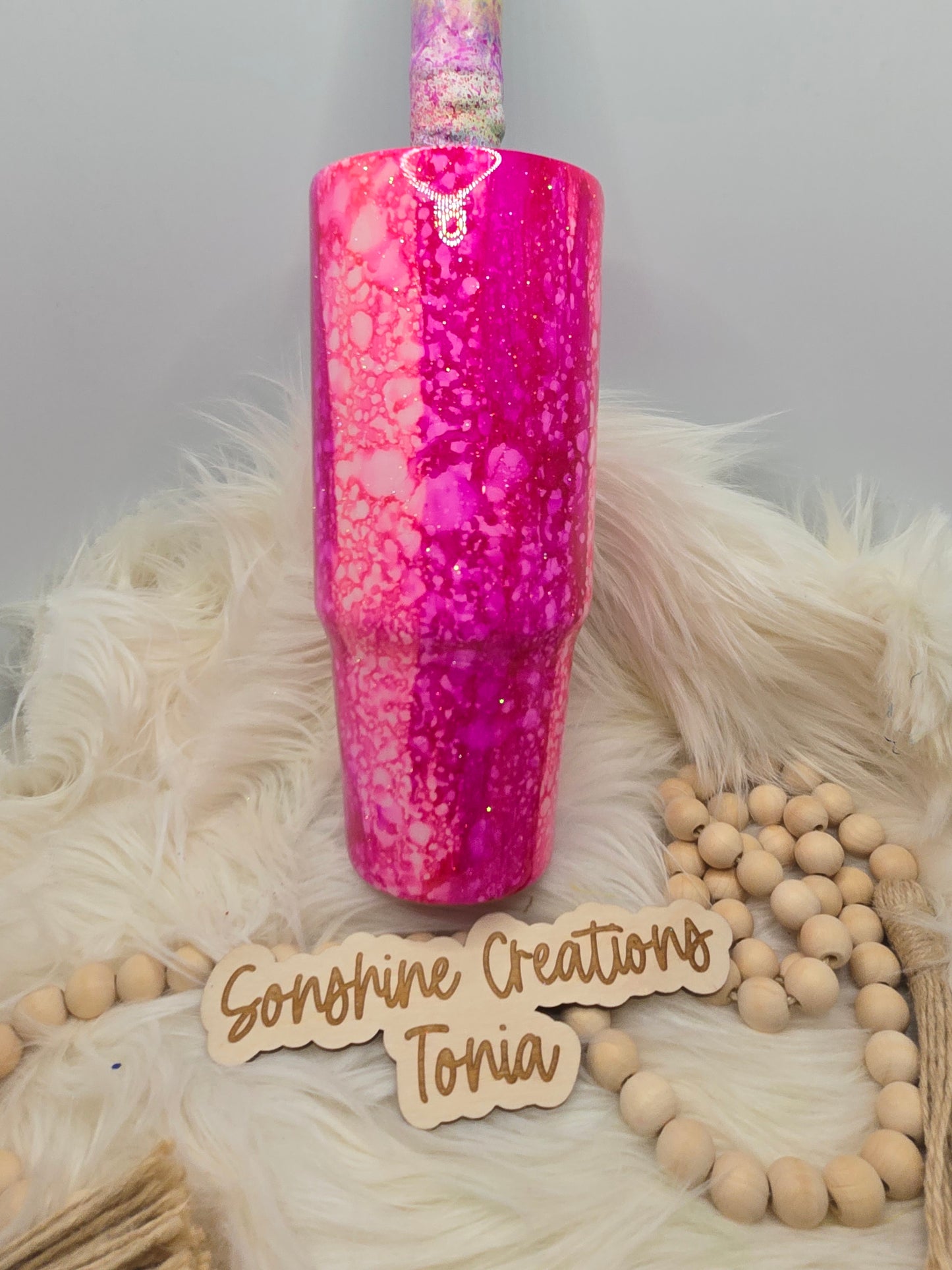 Live Hydrodipping base 1/14/2026  10am cst live-  30oz Clipmate- Pink Raindrop