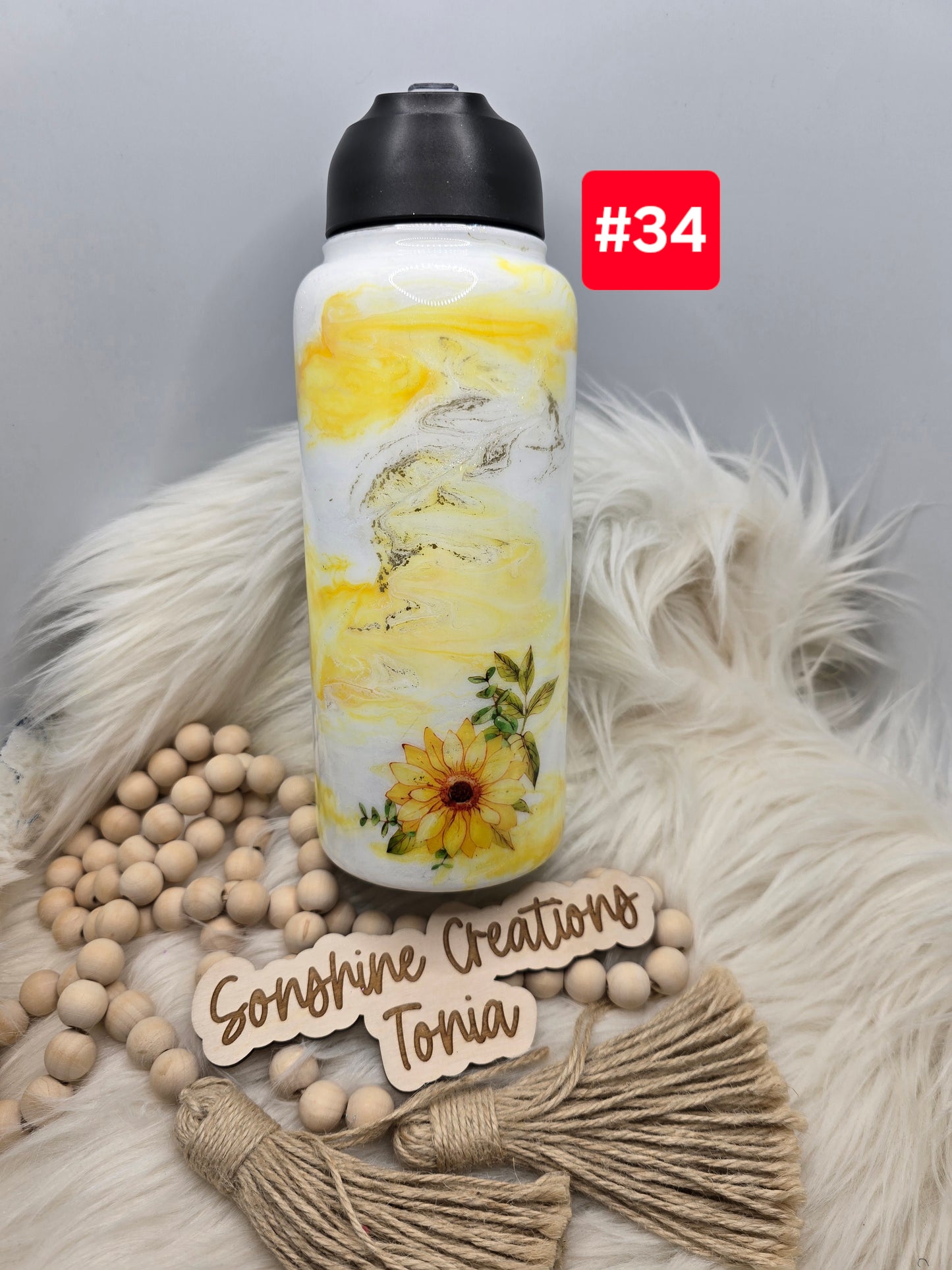 #34- Live Sale 07/13/2025 -  32oz Hydro Duo- Sunflower temp tattoo