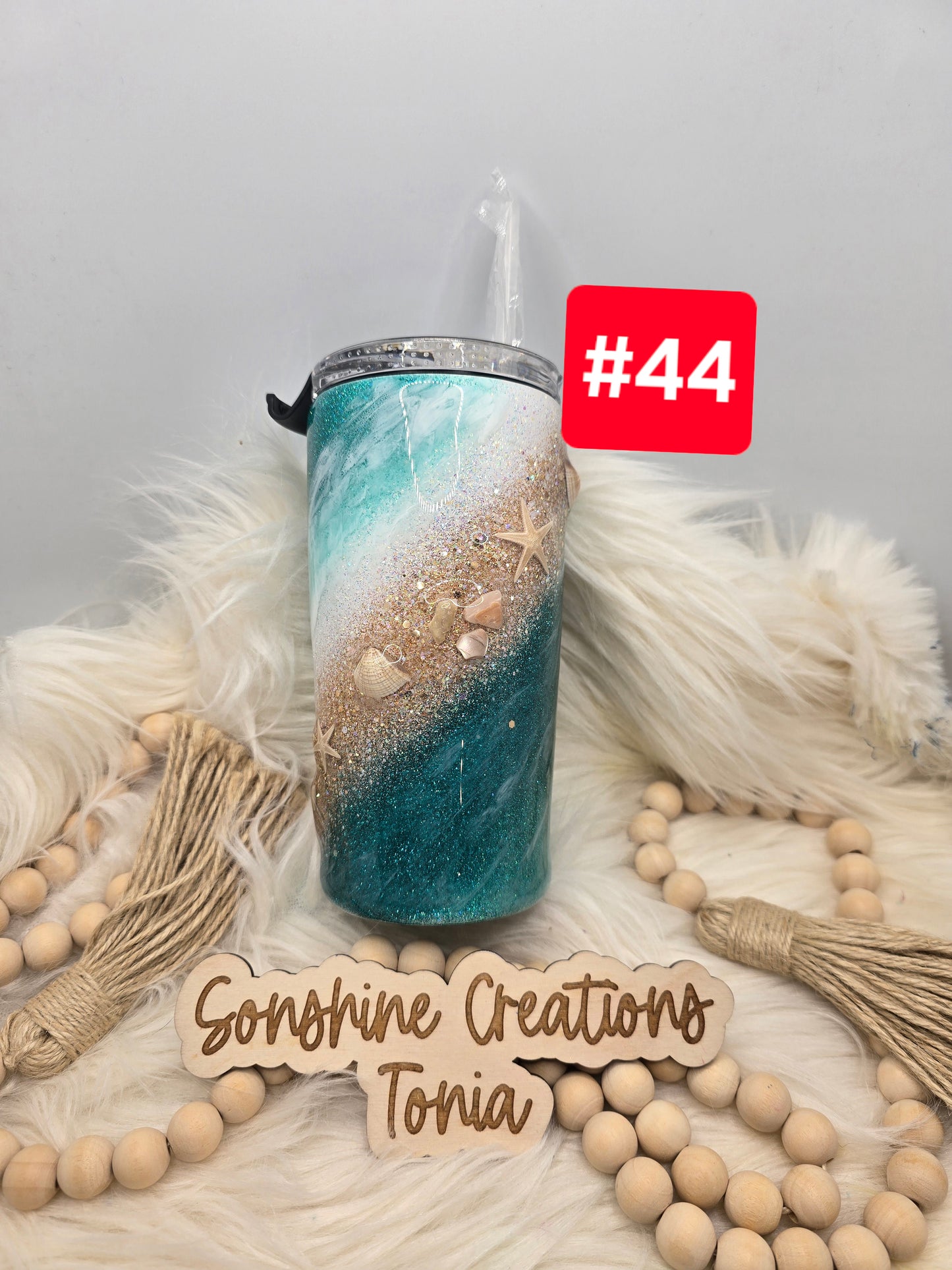 #44 Live Sale 3/15/2026 - 4 in 1 can coozie- Seashell milkyway