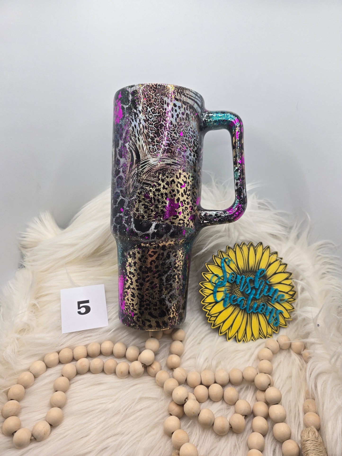 #5 - 40oz handle - Lipstick Jungle