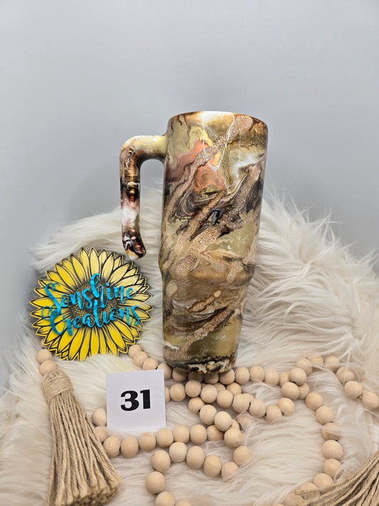 #31- 30oz Grippy- Latte swirl