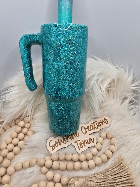 06/19/25  10am cst live- Custom Thursday- 30oz Grippy- Glitter chimp:Hello Tiffany (Holographic)