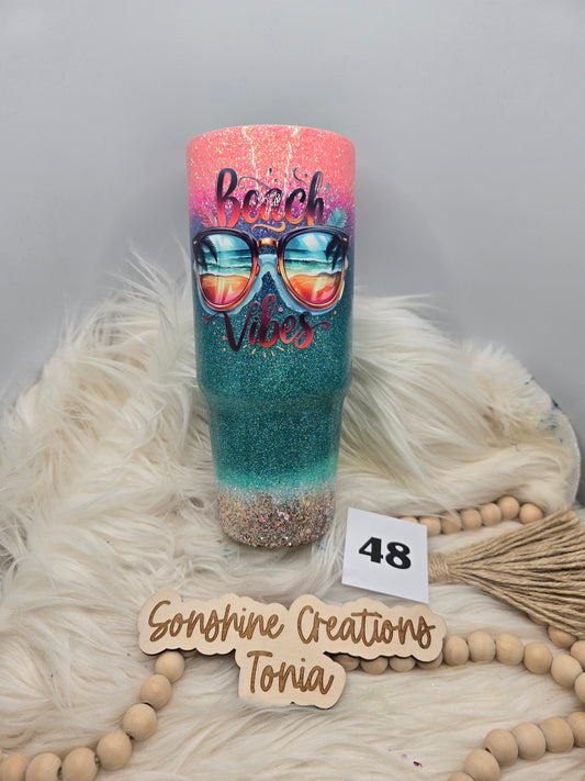 #48 Live Sale 5/31/2026 - 30oz clipmate- Beach ombre- Beach vibes & Tropical flower