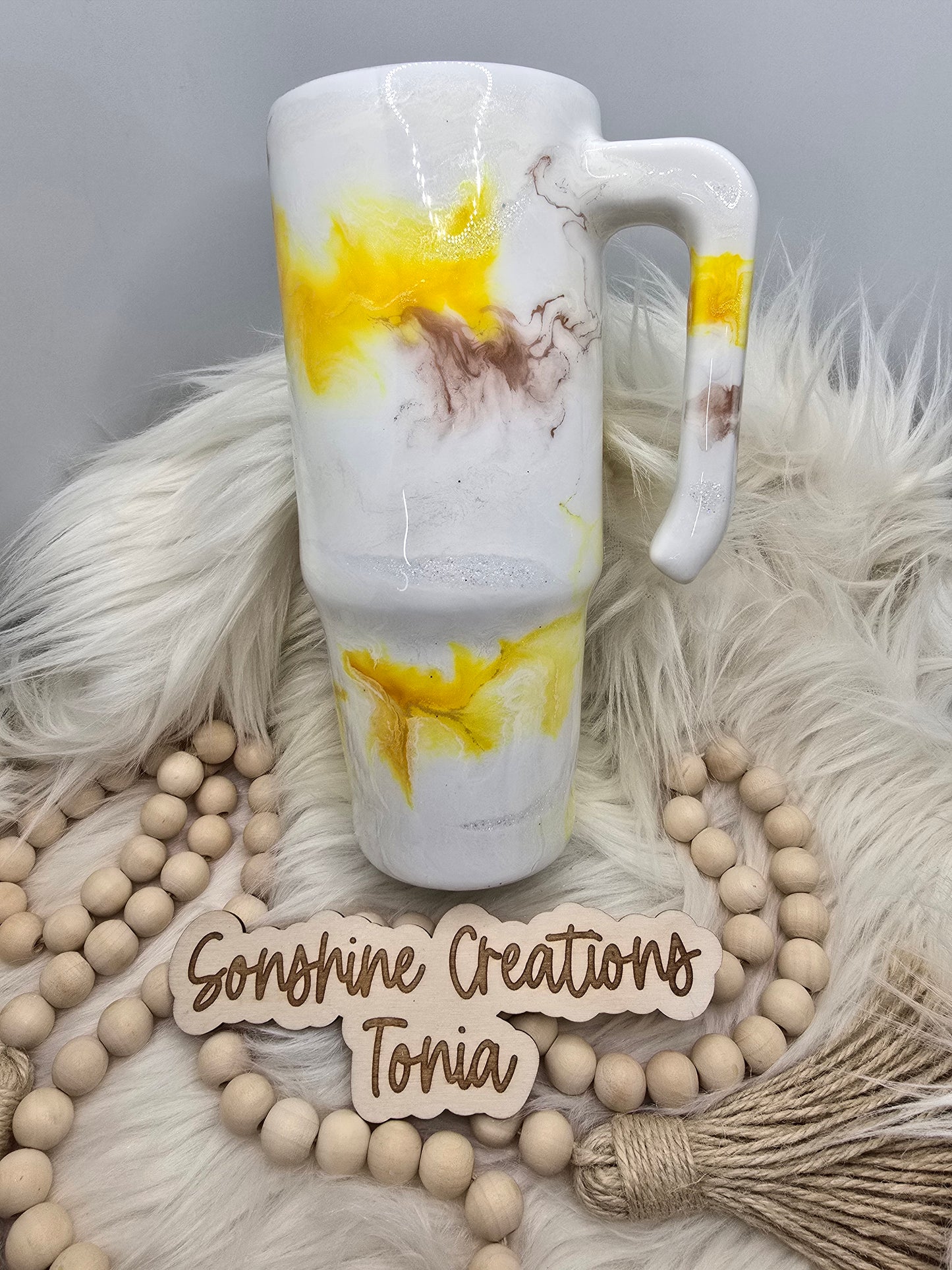 Birthday Drop 06/06/2025 -30oz Grippy- Yellow Elegance: Country Roads Take me home