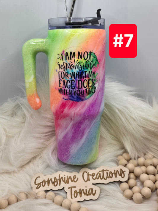 #7 Live Sale 2/01/2026 - 30oz Grippy- Neon milkyway- I am not responsible for what my face...